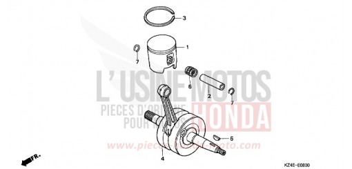 VILEBREQUIN/PISTON CR125R1 de 2001